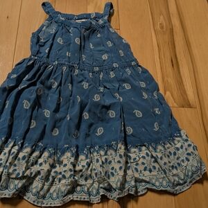 Carter's Blue and White Patterned Kids Dress